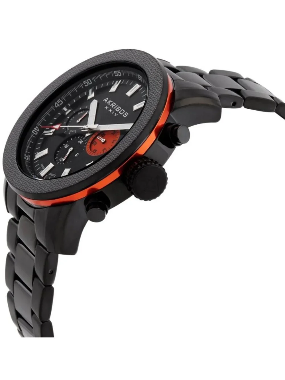 NWT Akribos XXIV Black Men's Watch